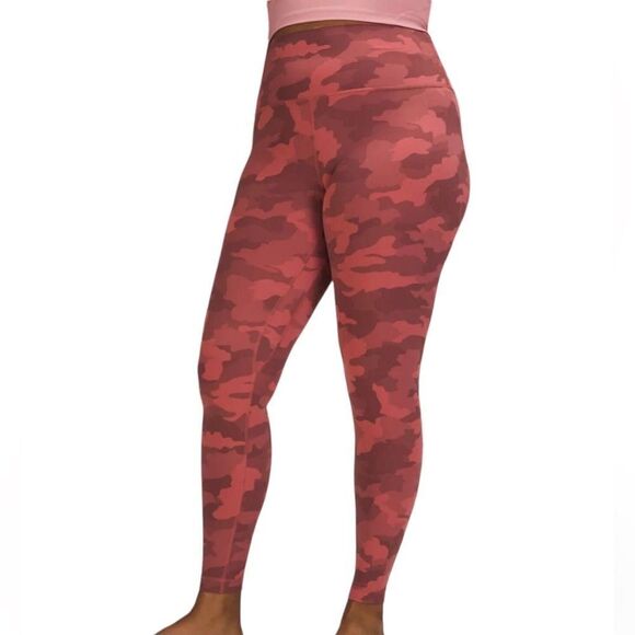 lululemon athletica Pants - Lululemon Align High Rise Pant 28” Pink Camouflage New Size 12